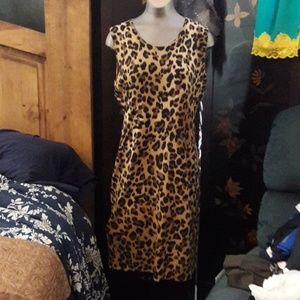 CALVIN KLEIN XL Animal Cheetah Dress Knit